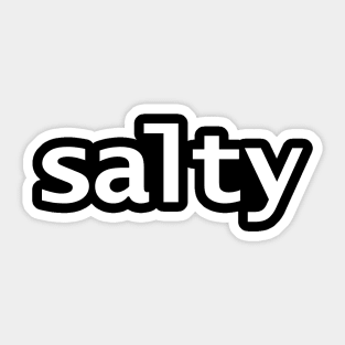 Salty Minimal Food Typography White Text Sticker